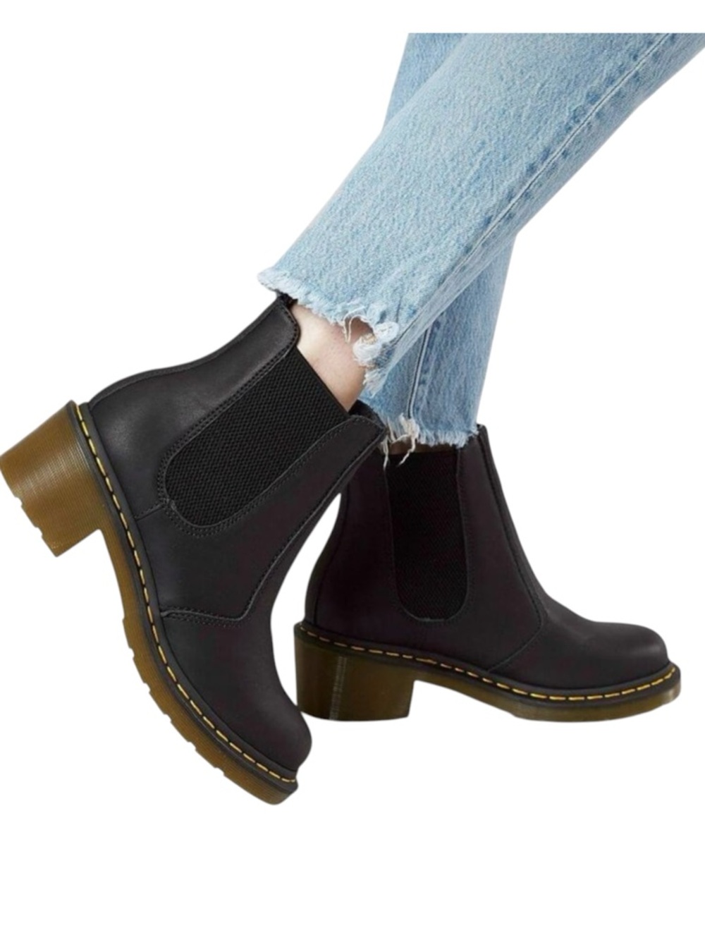 Dr. Martens Cadence Black Leather Chelsea Boots Size 9